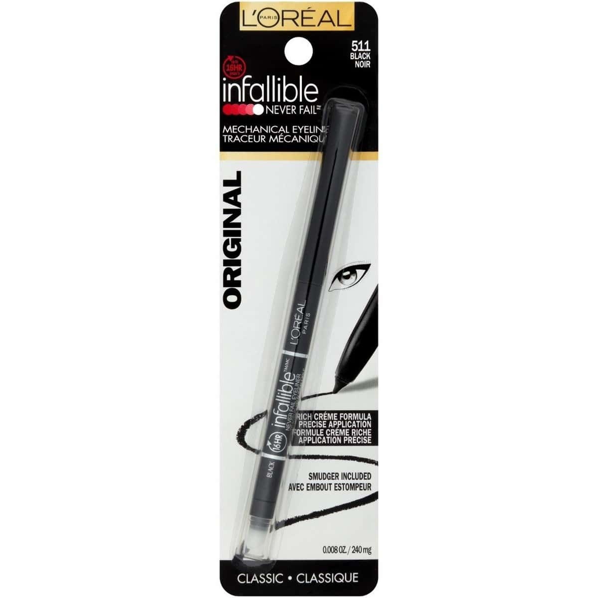 Loreal Infallible Never Fail Eyeliner Black (240 mg)
