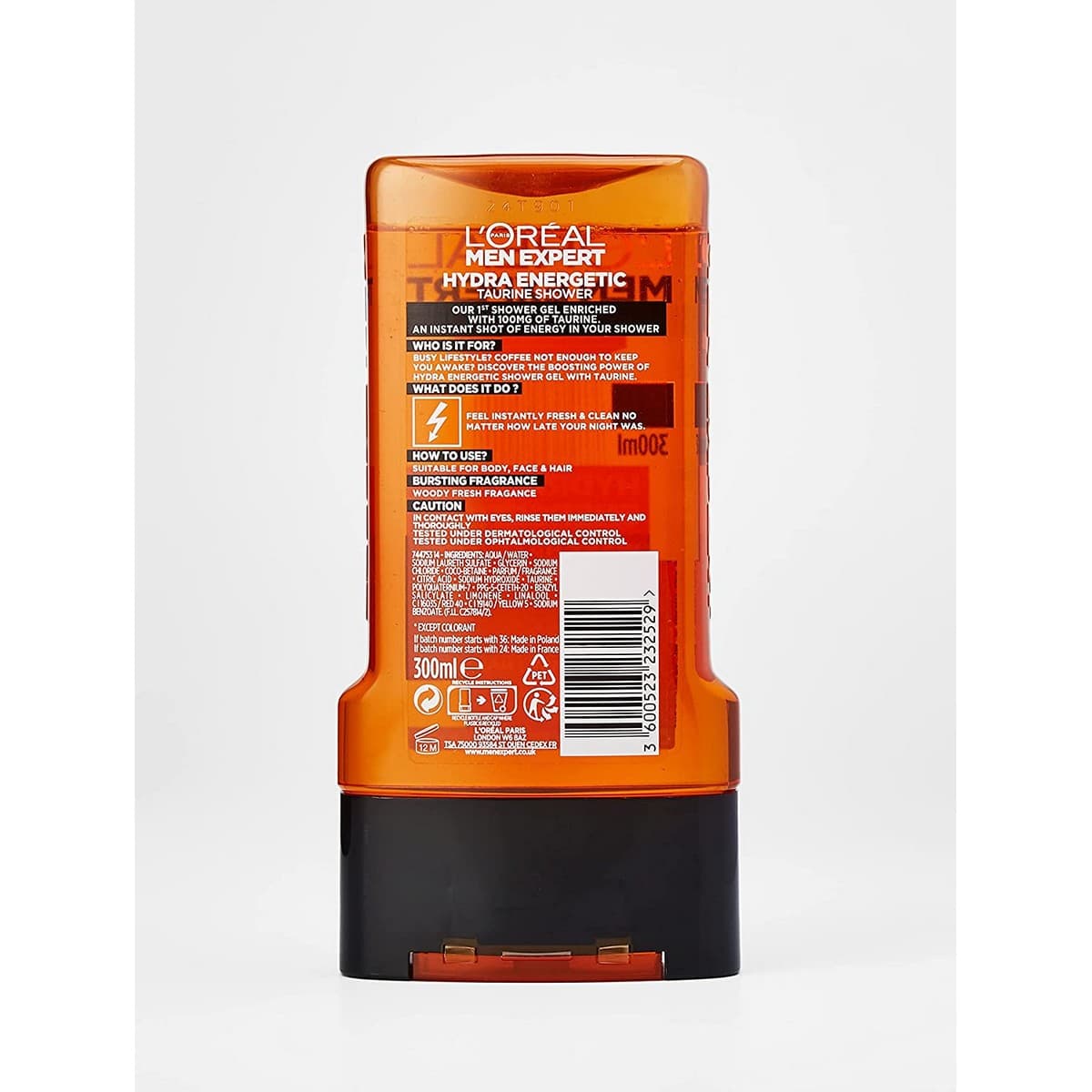 Loreal Men Energetic Taurine Shower Gel (300 ml)