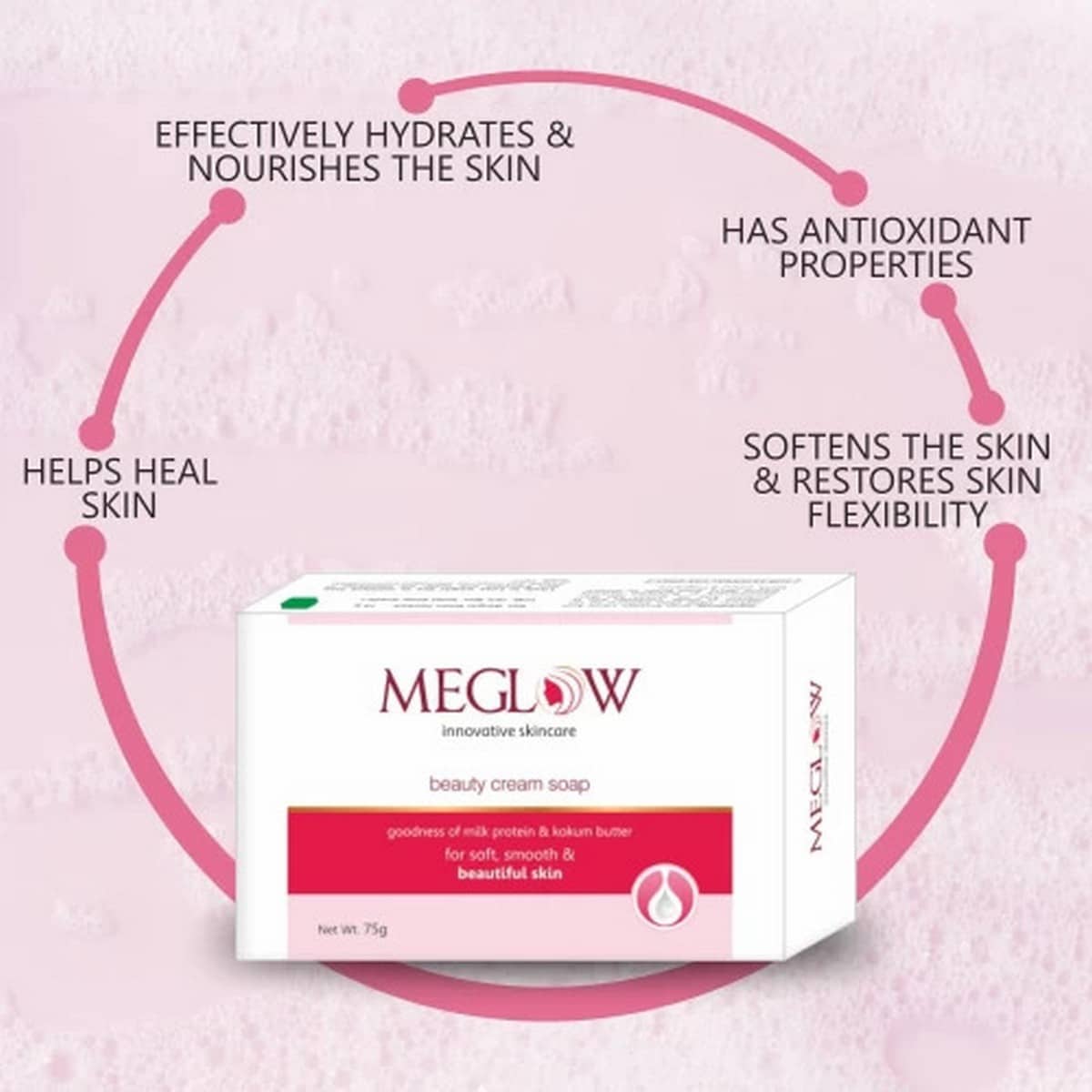 Meglow Beauty Soap For Soft And Glowing Skin (75 gm)
