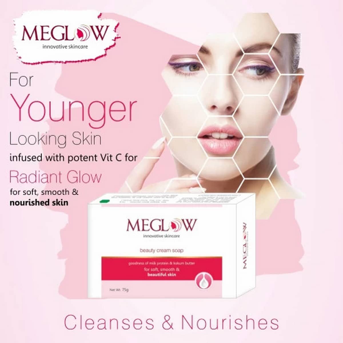 Meglow Beauty Soap For Soft And Glowing Skin (75 gm)