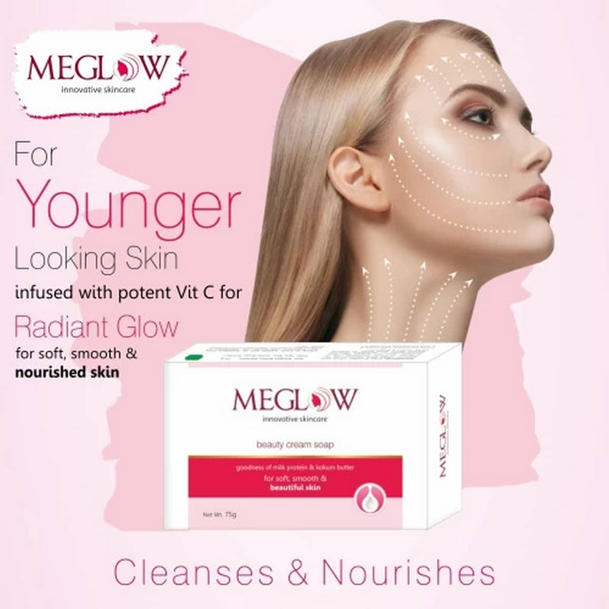 Meglow Beauty Soap For Soft And Glowing Skin (75 gm)