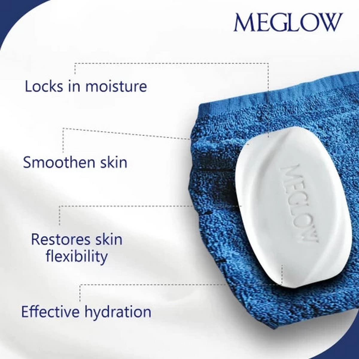 Meglow Luxurious Cream Bathing Bar Pack Of 3 (Each 75 gm)