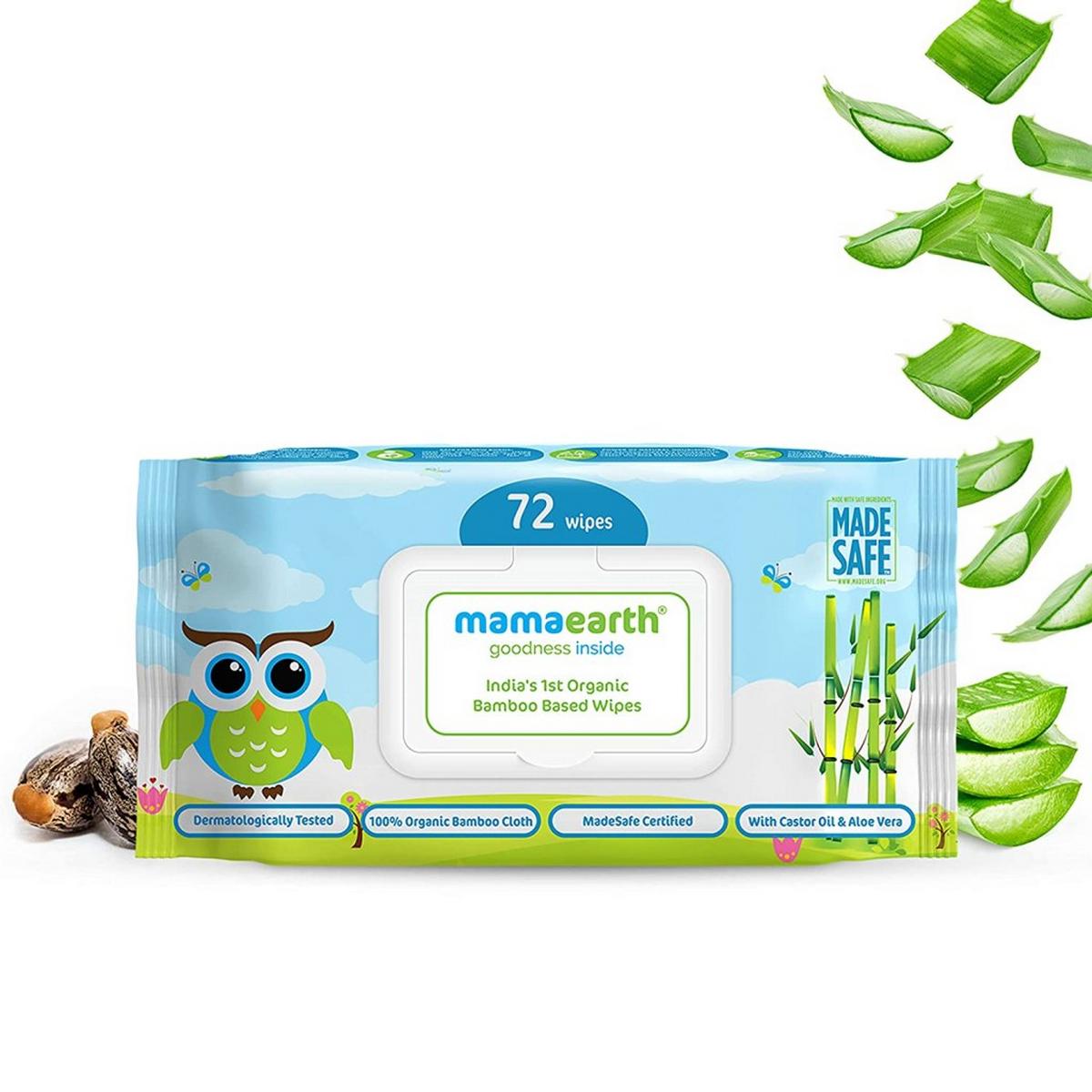 Mamaearth Organic Bamboo Based Baby Wipes (72 wipes)
