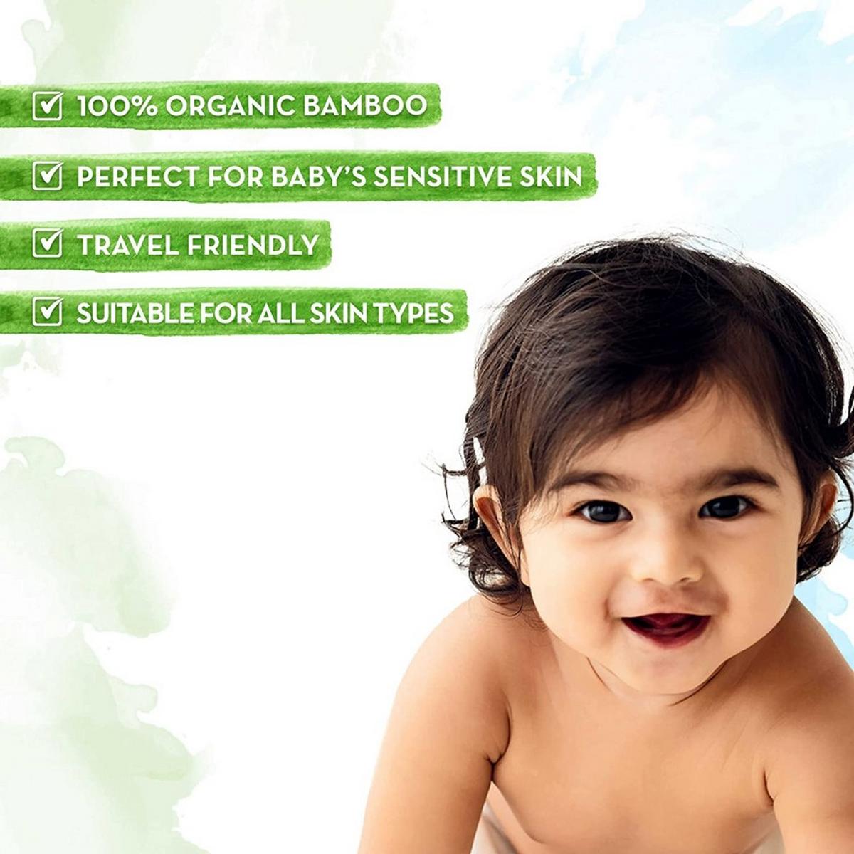 Mamaearth Organic Bamboo Based Baby Wipes (72 wipes)