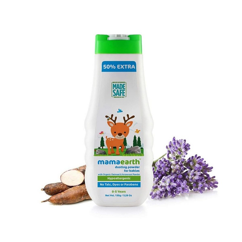 Mamaearth dusting powder with organic oatmeal (150g)