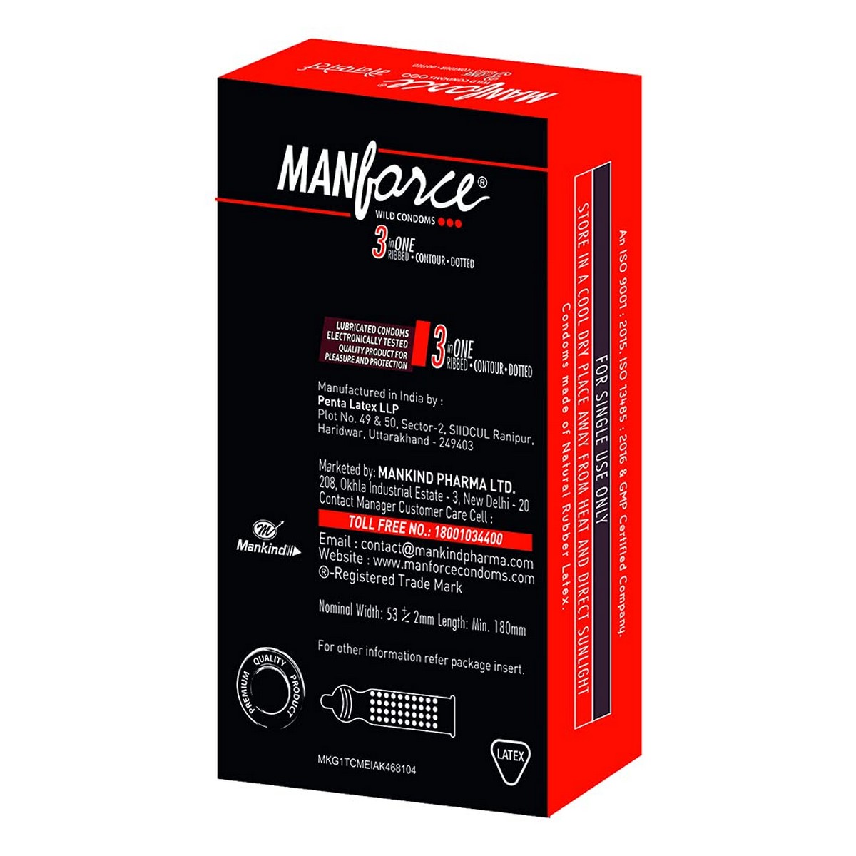 Manforce Overtime Pineapple, Litchi and Grape Flavoured Condoms- 30 Pieces (Pack of 3)