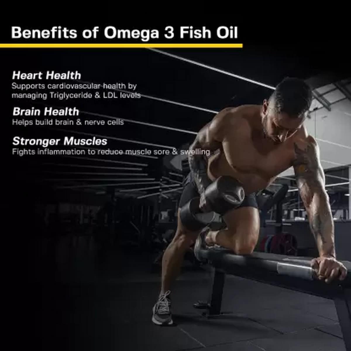 HRX AGame Mega Strength Cold Water Omega 3 Fish Oil (60 cap)