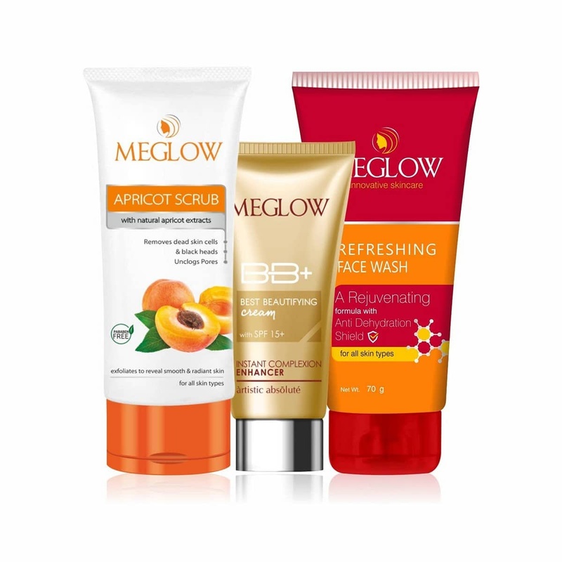 Meglow Beauty Combo Pack of 3- With BB+ Cream With SPF Formula (30 gm)