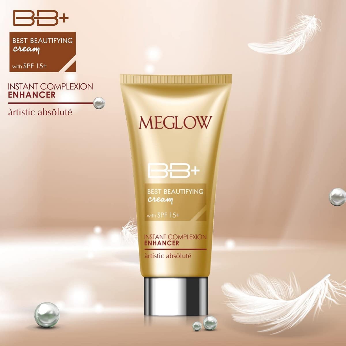 Meglow BB+ Cream With SPF 15 For Women (30 gm)