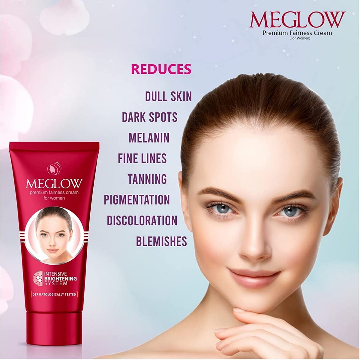 Meglow Fairness Face Cream, Pack of 2 (30 grams Each)