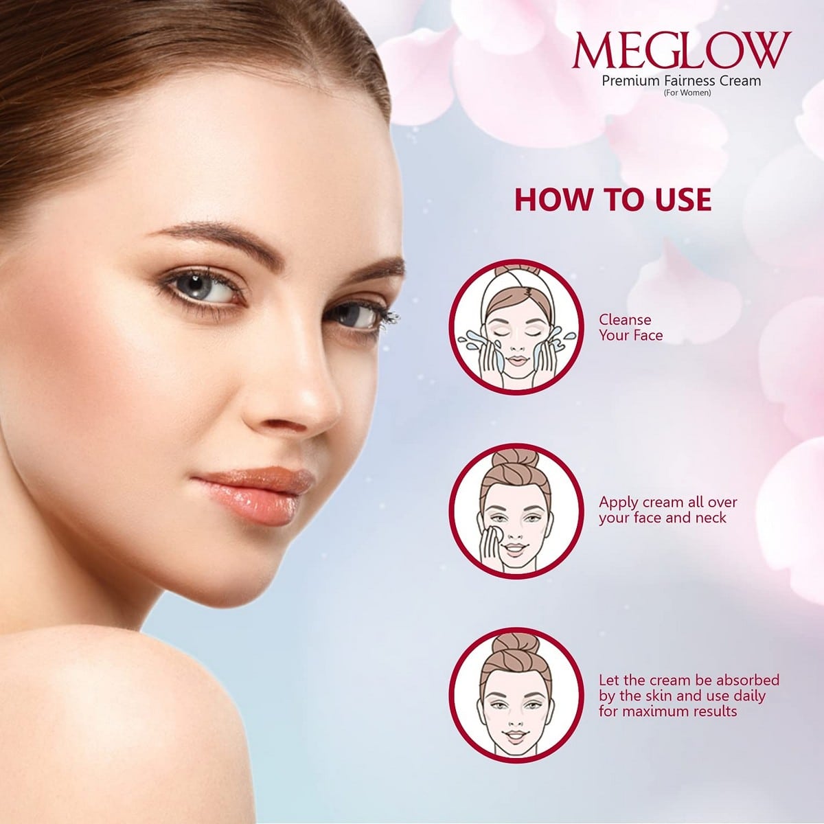 Meglow Fairness Face Cream, Pack of 2 (30 grams Each)
