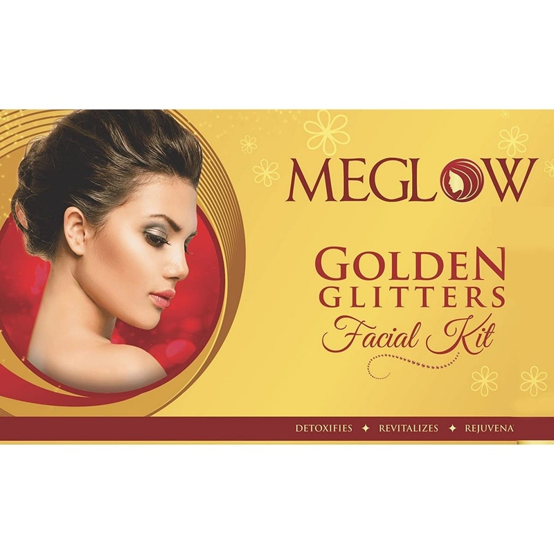 Meglow Golden Glitters Facial Kit For Instant Glow (105 grams)