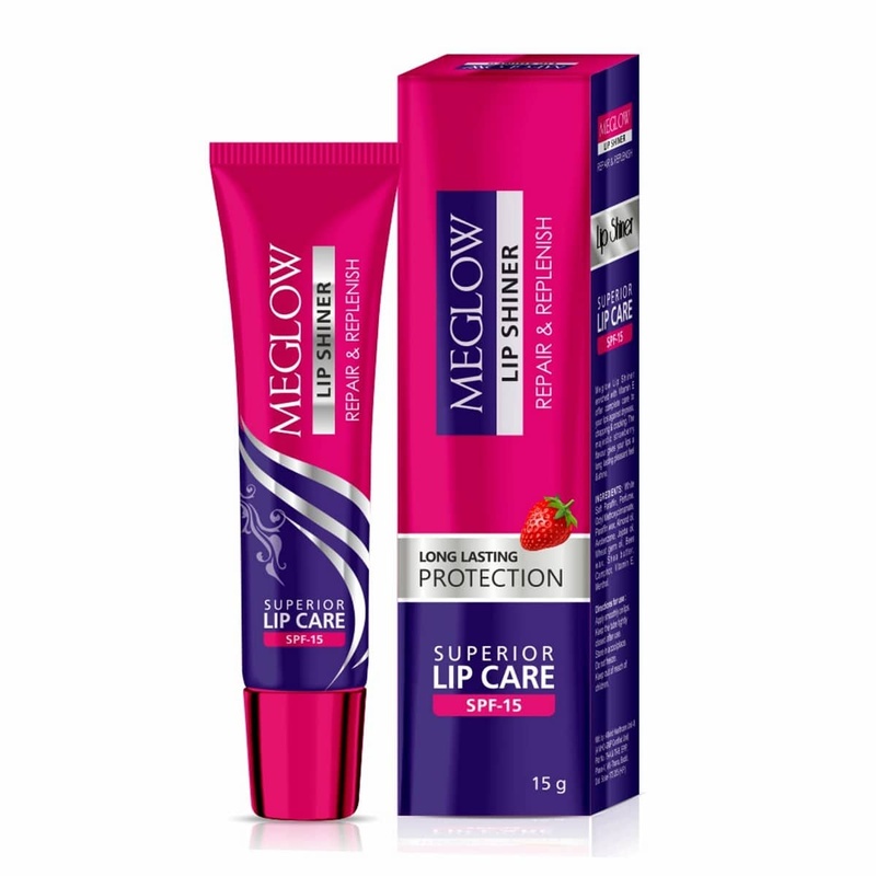 Meglow Lip Shiner, Enriched With Vitamin E Pack Of 6 (15 gm Each)