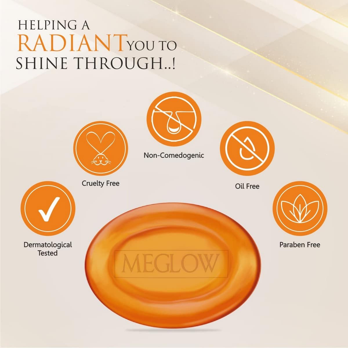 Meglow Refreshing Bathing Bar Soap Pack Of 3 (75 gm Each)