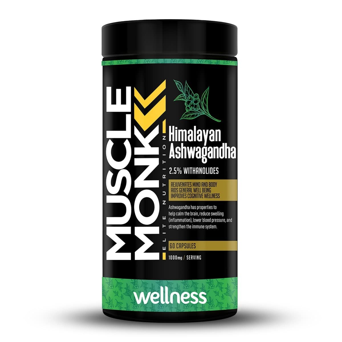 Muscle Monk Himalayan Ashwagandha (60 Capsules)
