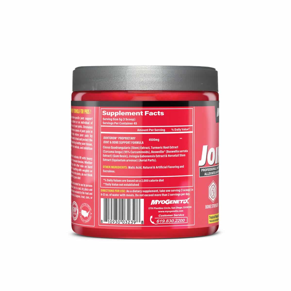 Myogenetix Jointgrow 7.9 Oz Tropical Mango Spice Flavour (225 grams)