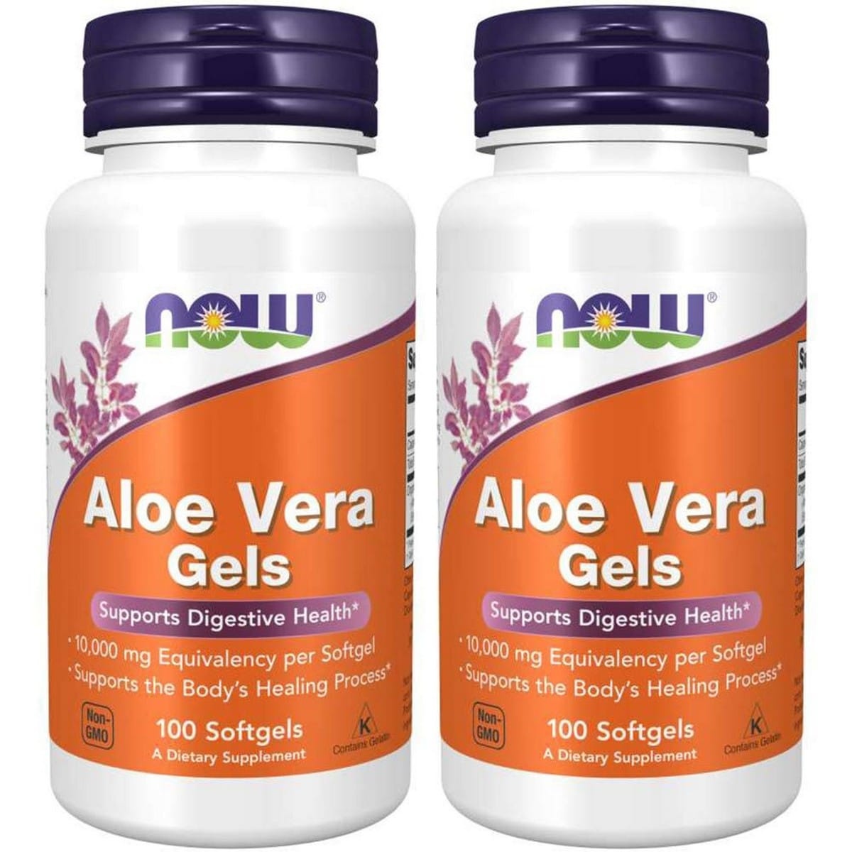 NOW Foods Aloe Vera Gel 2 Pack (100 capsules)