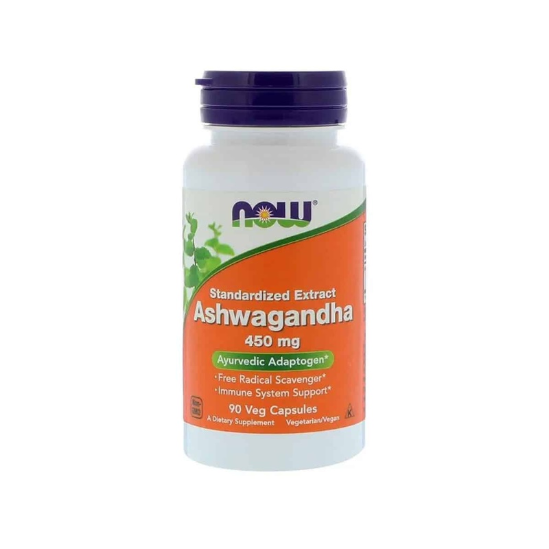NOW Foods Ashwagandha Veg 450 mg (90 Capsules)