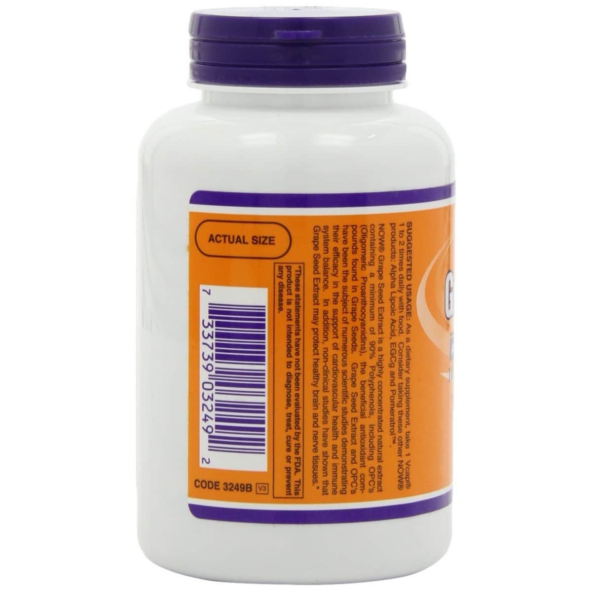 NOW Foods Grape Seed 100 mg (200 capsules)