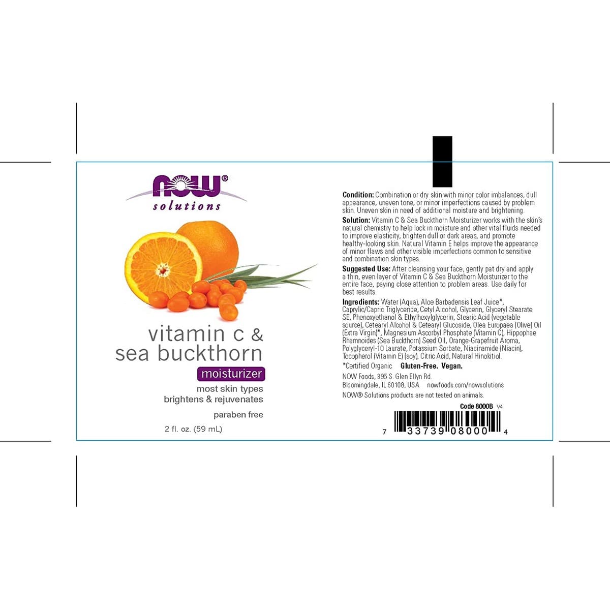NOW Foods Vitamin C and Sea Buckthorn (59 ml)