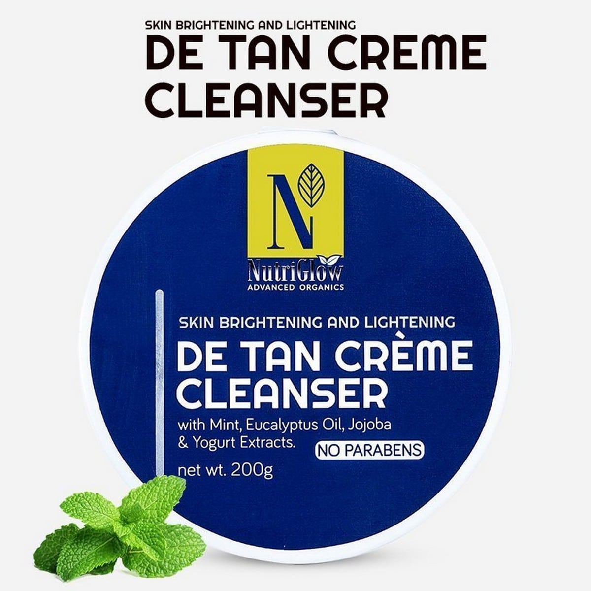 Nutriglow Advanced Organic De Tan Creme Cleanser (200 gm)