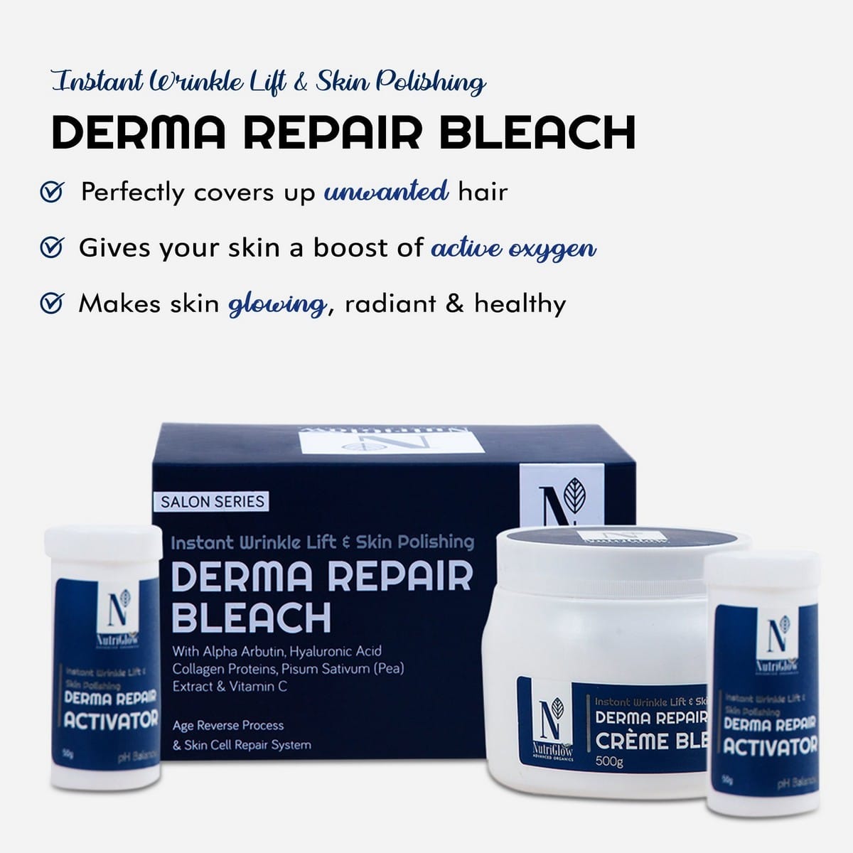 Nutriglow Advanced Organic Derma Repair Bleach (700 gm)