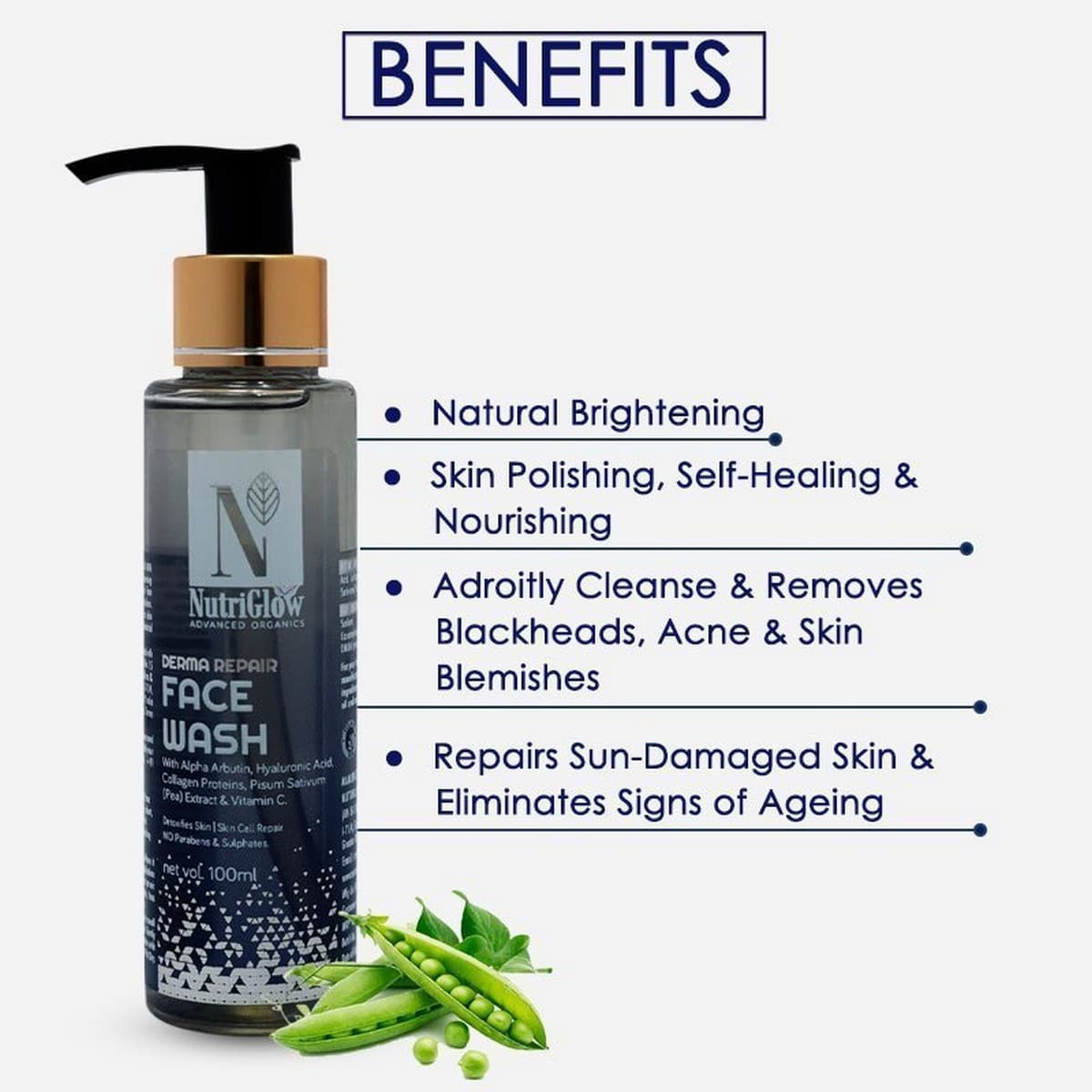 Nutriglow Advanced Organic Derma Repair Face Wash (100 ml)