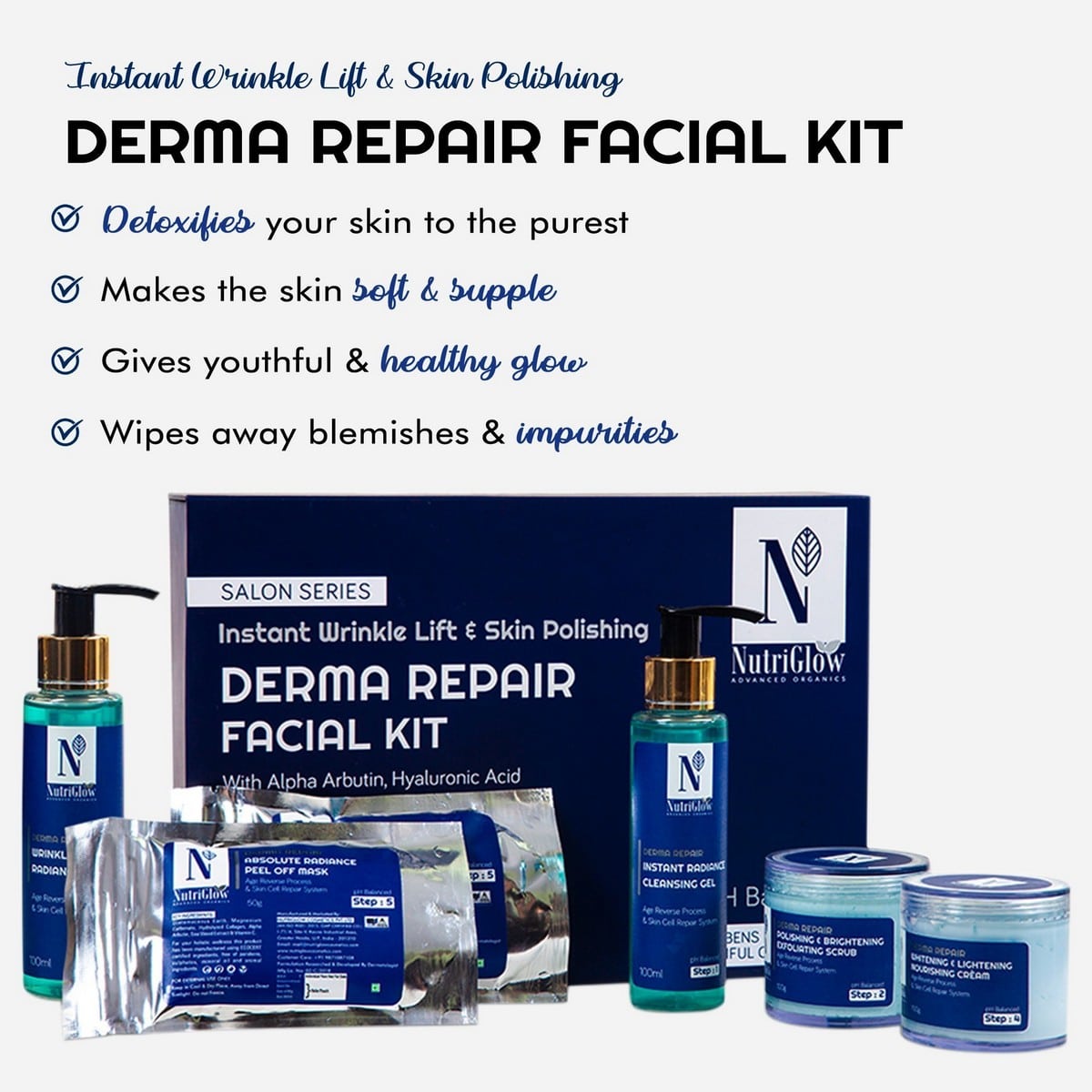Nutriglow Advanced Organics Derma Repair Facial Kit (500 gm)