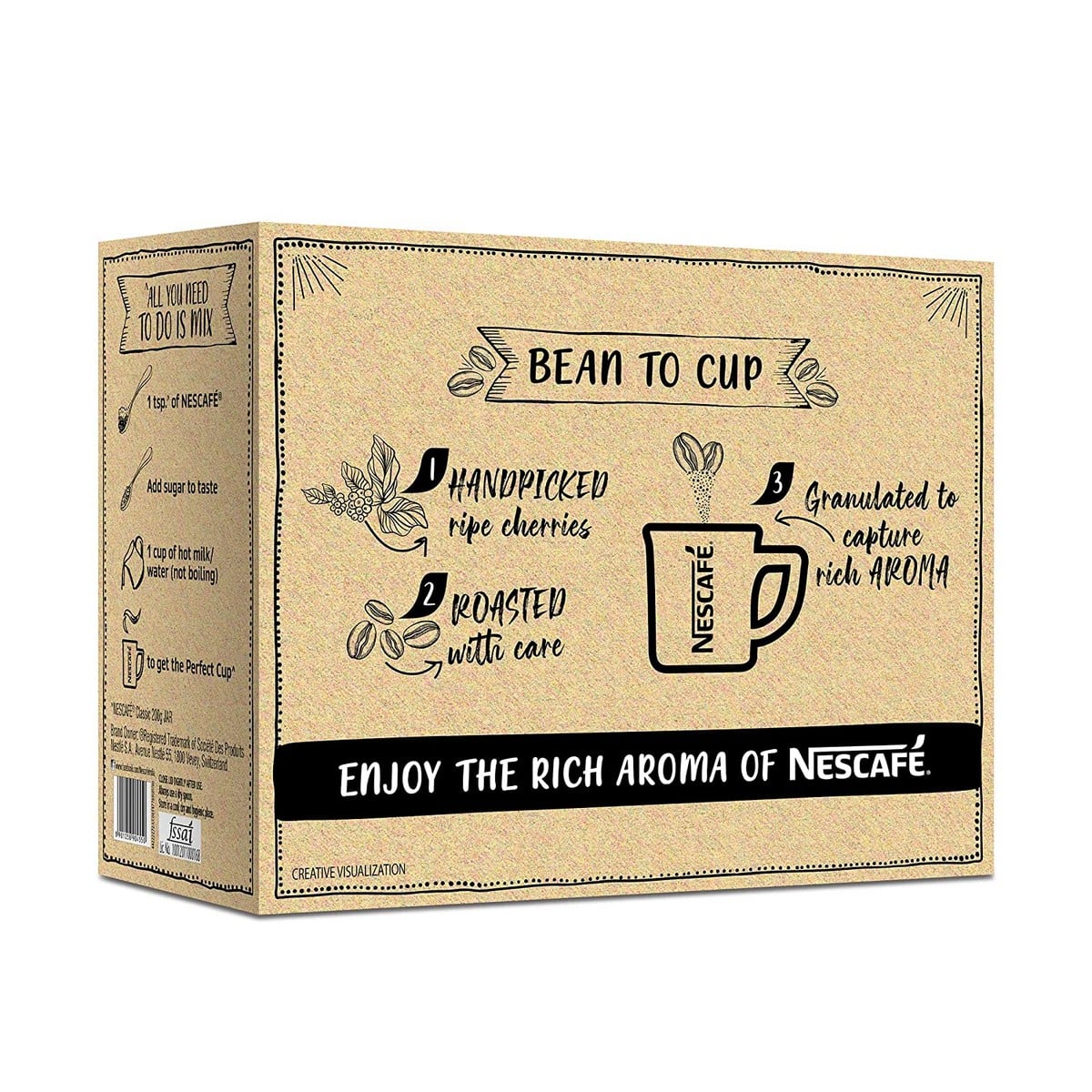 Nescafe Classic Instant Coffee Powder 200g Jars (Pack of 2)