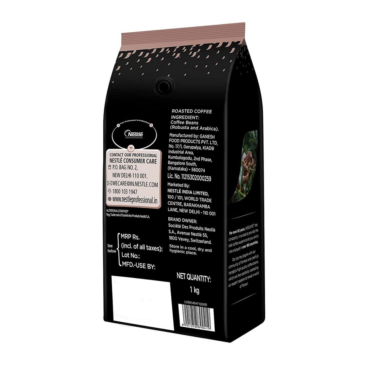 Nescafe Intenso Whole Roasted Coffee Beans (1 kg)