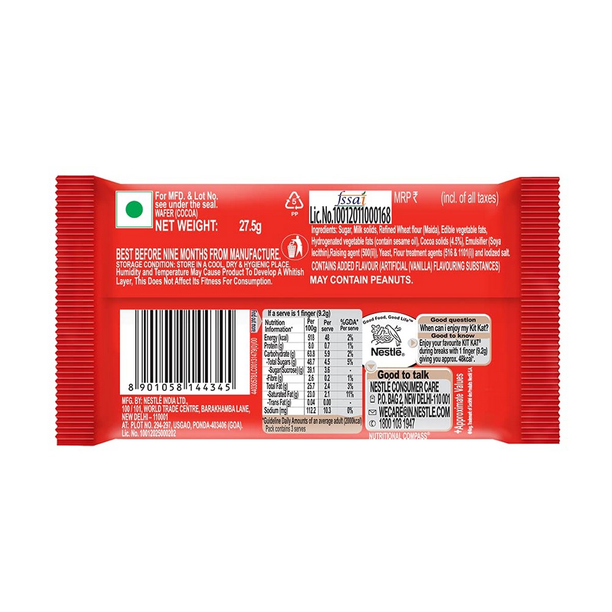 Nestle KitKat 3 Fingers (27.5 grams)