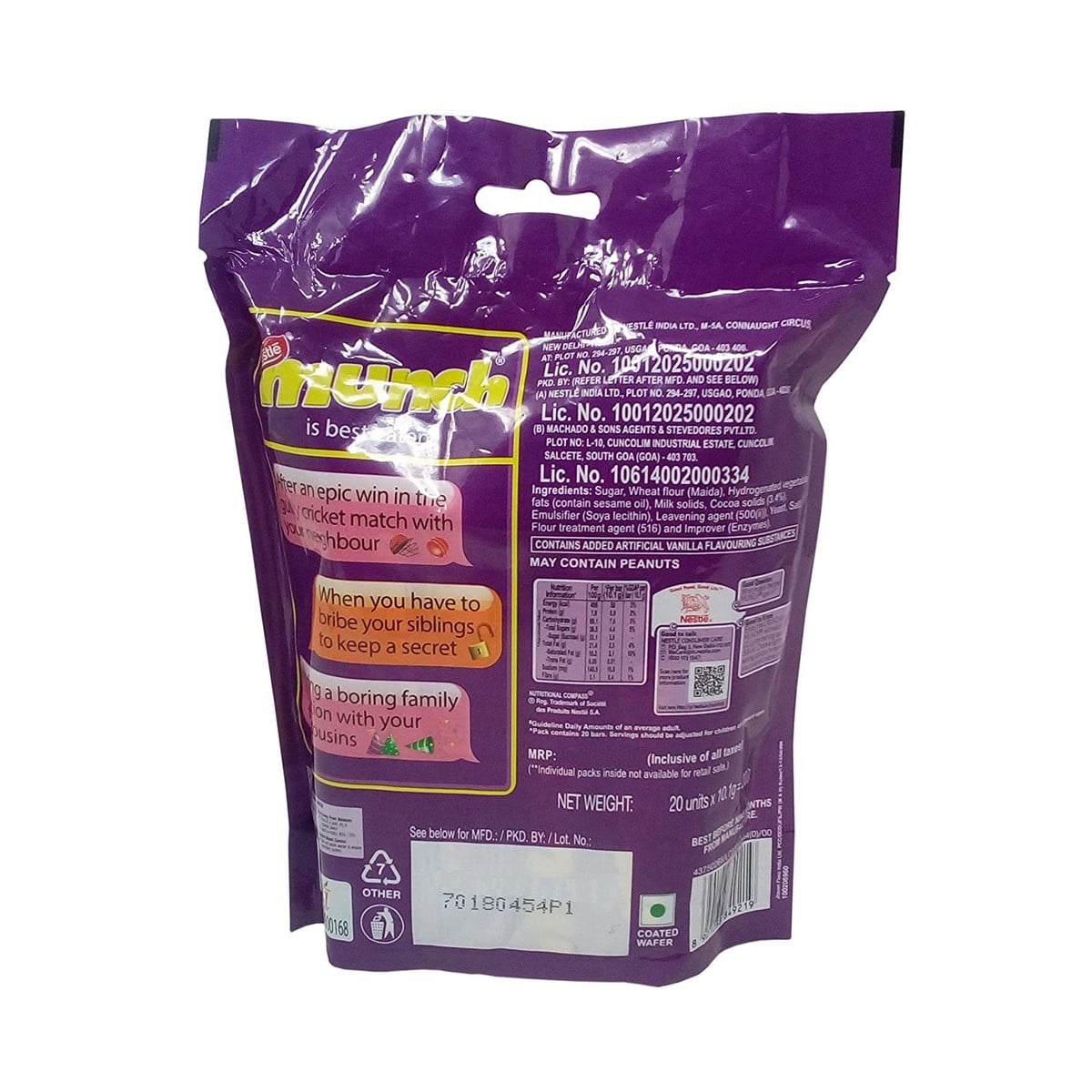 Nestle Munch Wafers Pack (202 grams)