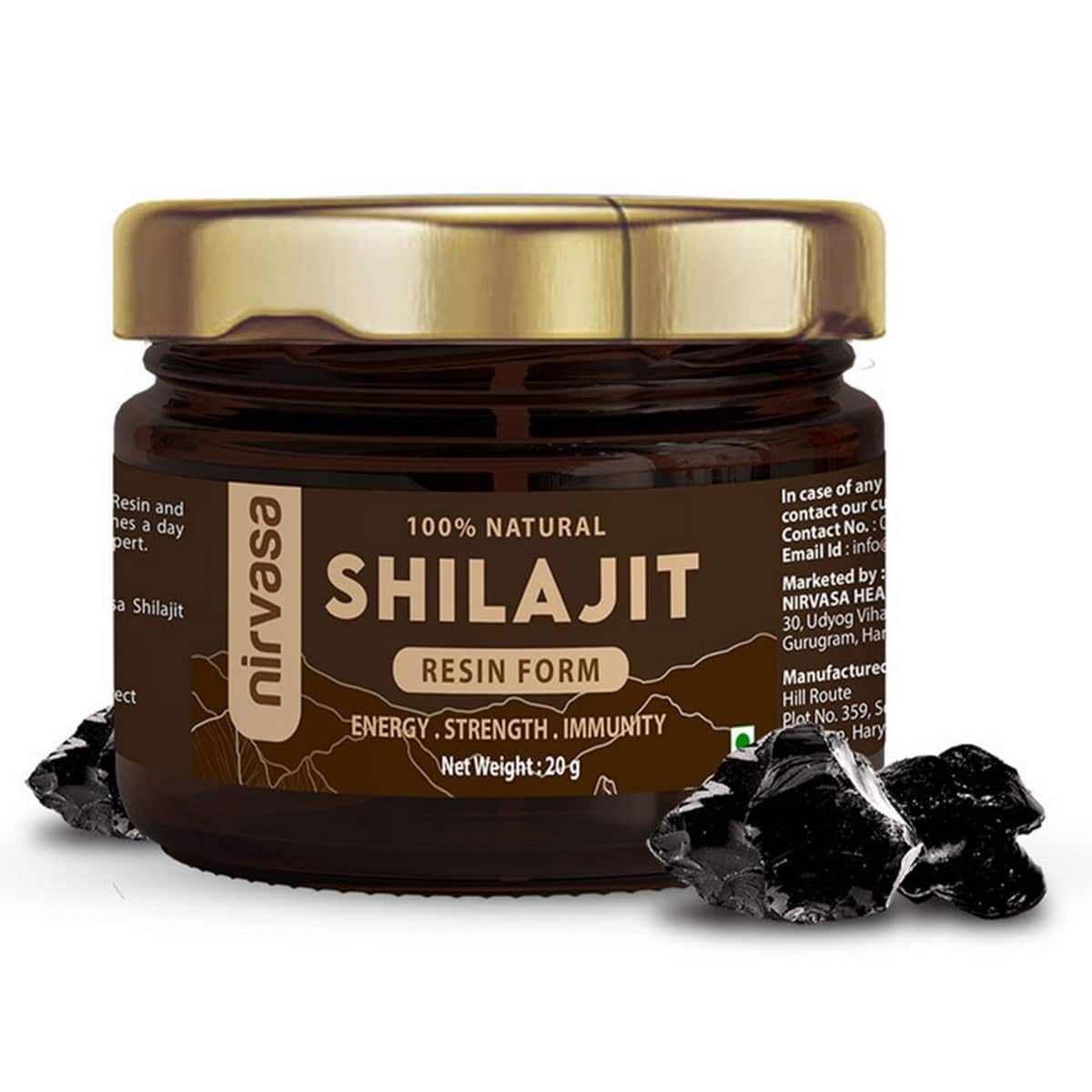 Nirvasa Pure Shilajit Resin Form, Pack of 3 (20 gm)