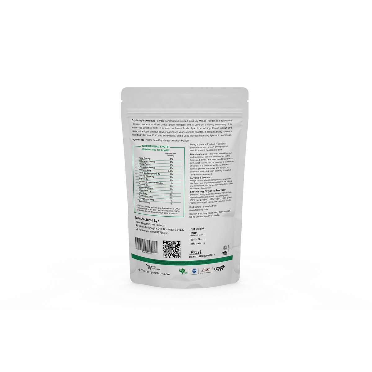 Nisarg Organic Amchur Powder (1 Kg)