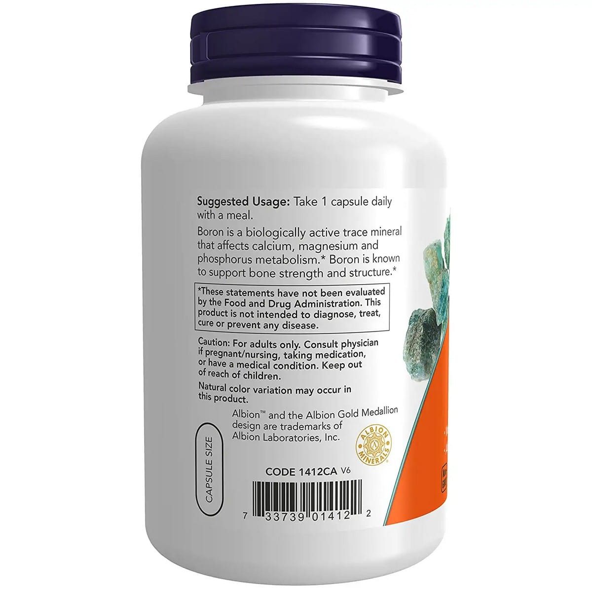 Now Foods Boron 3 Mg Bone Support (250 capsules)
