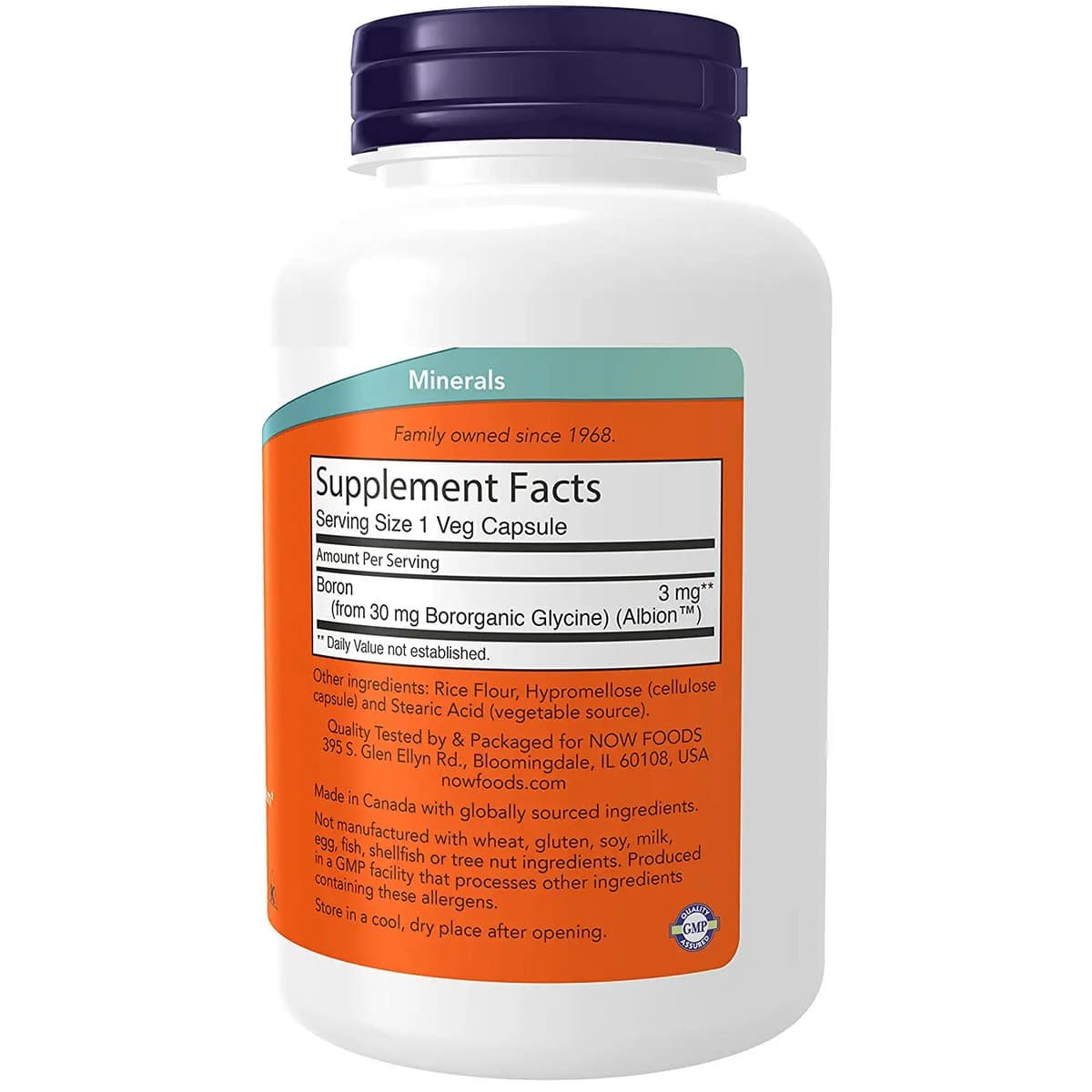 Now Foods Boron 3 Mg Bone Support (250 capsules)