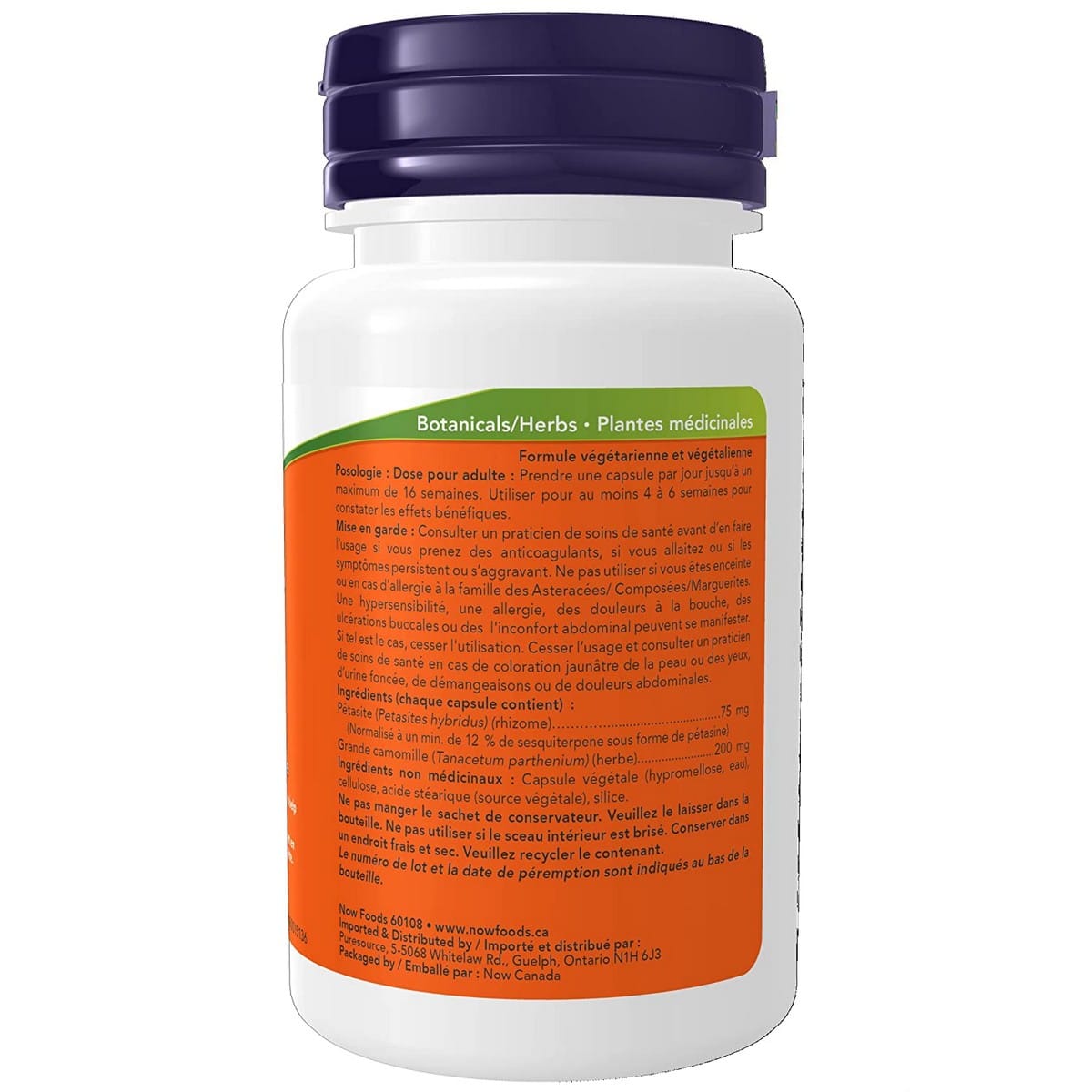 Now Foods Butterbur capsules (60 capsules)