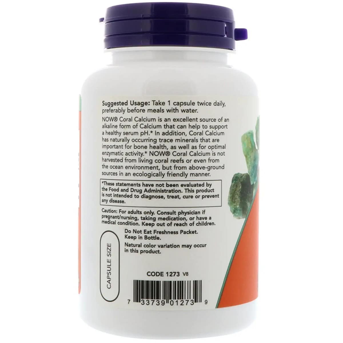 Now Foods Coral Calcium 1000 mg (100 Veg capsules)