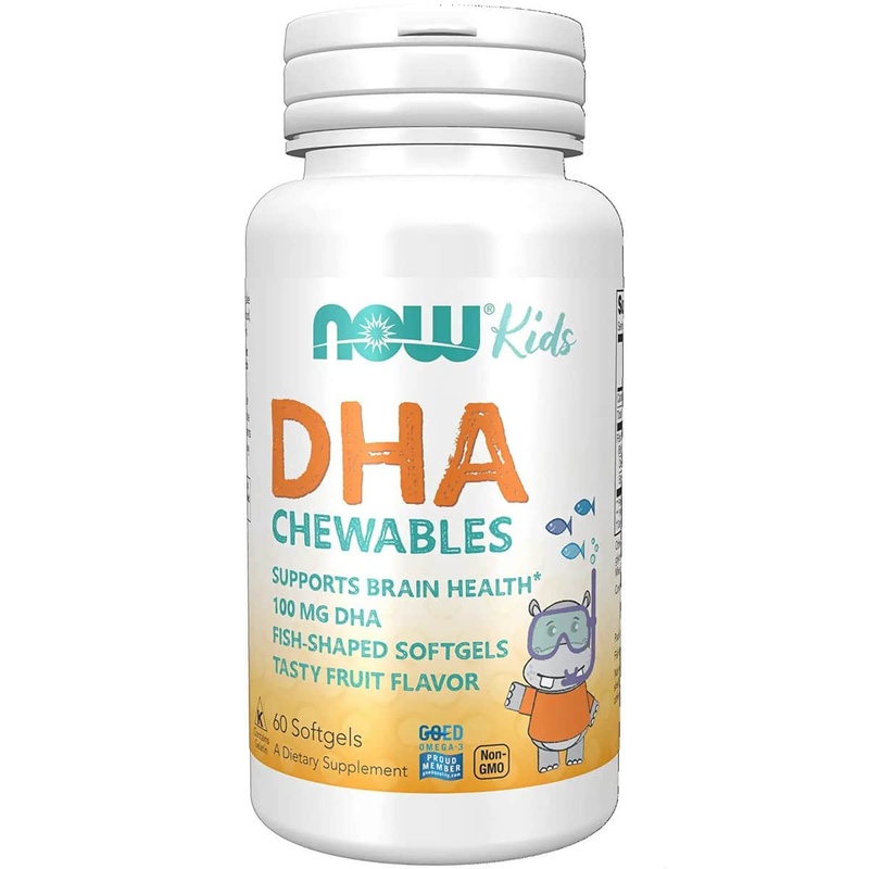 Now Foods DHA 100mg Chewable Soft-gels, (60 softgels)