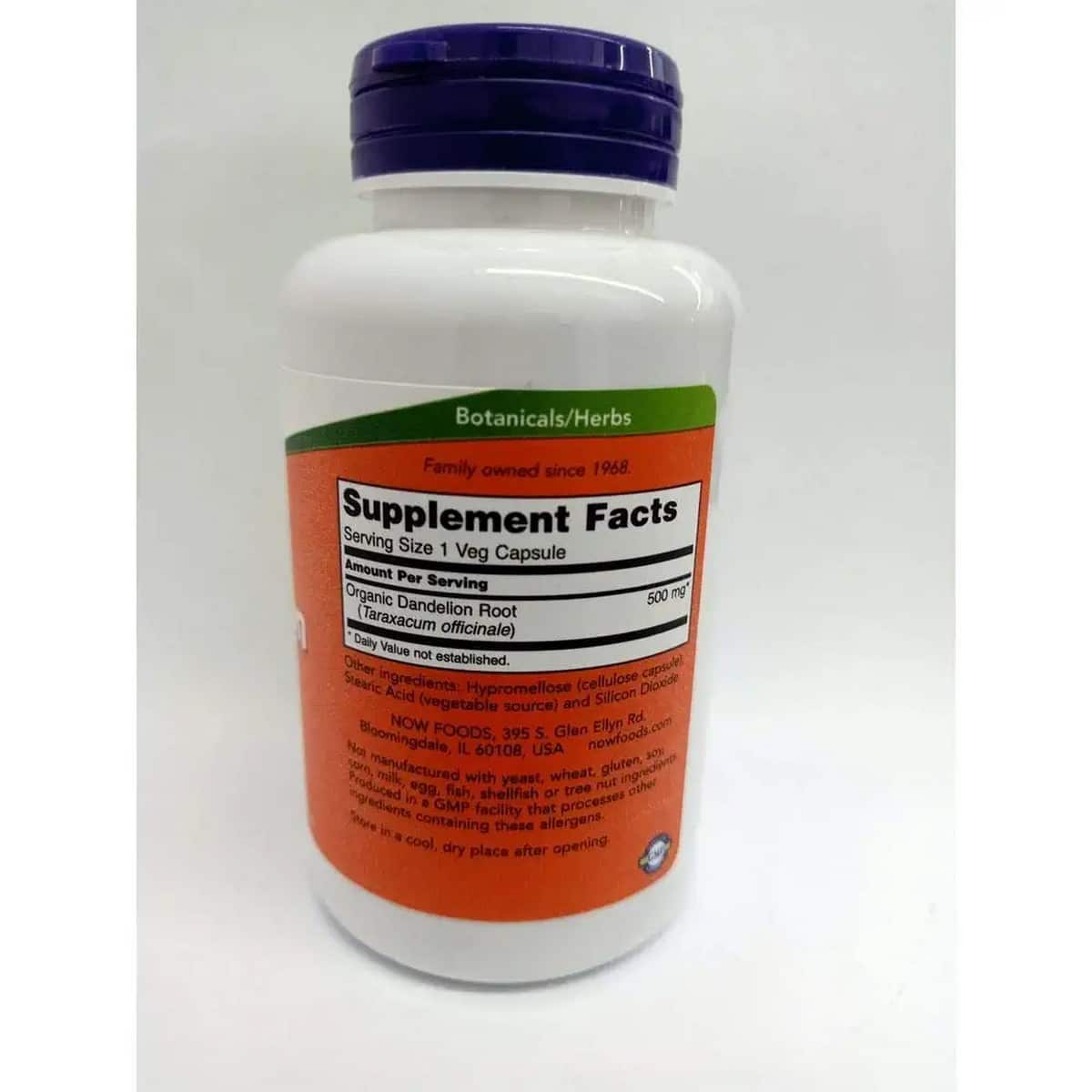 Now Foods Dandelion Root 500mg (100 Capsules)