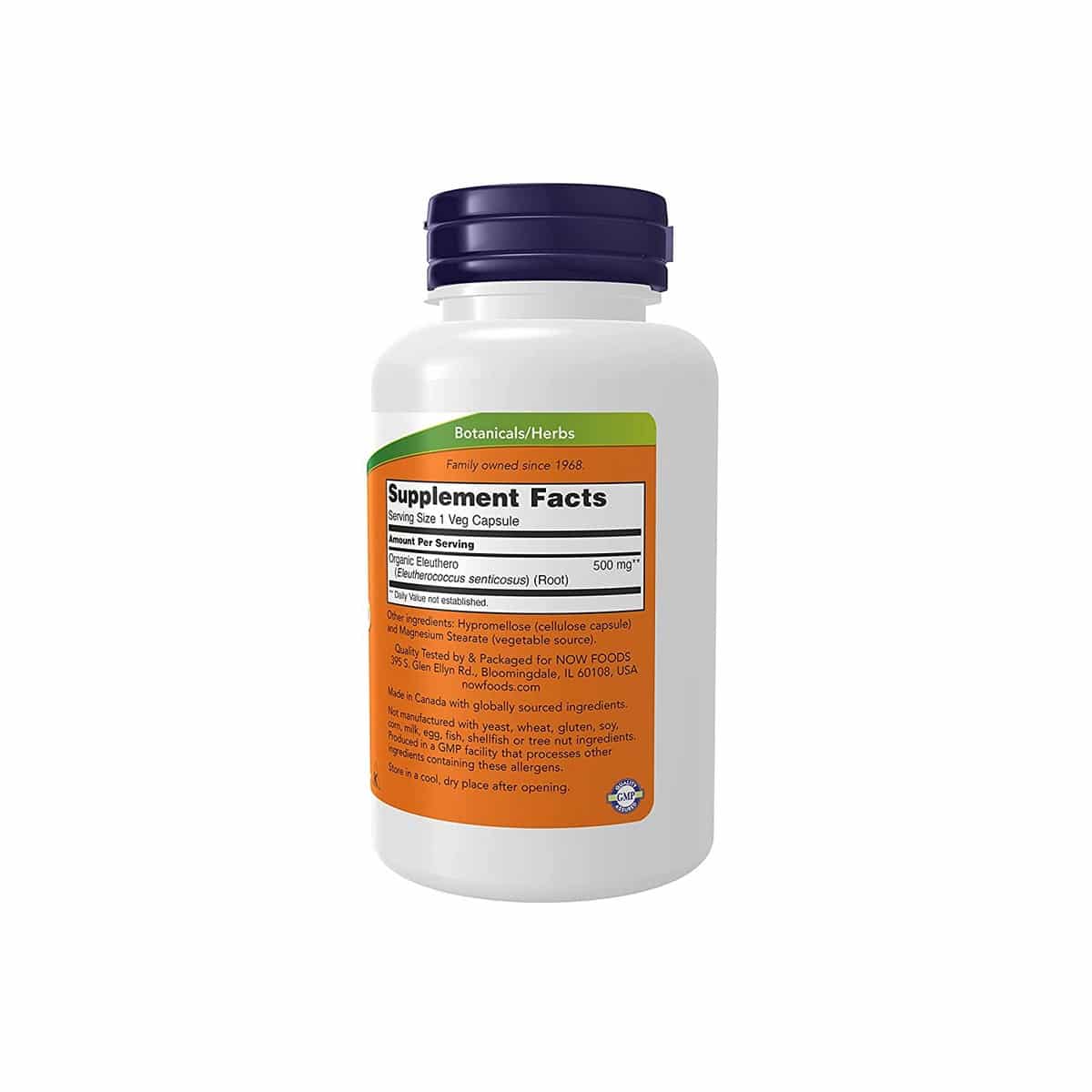 Now Foods Eleuthero 500 mg (100 capsules)
