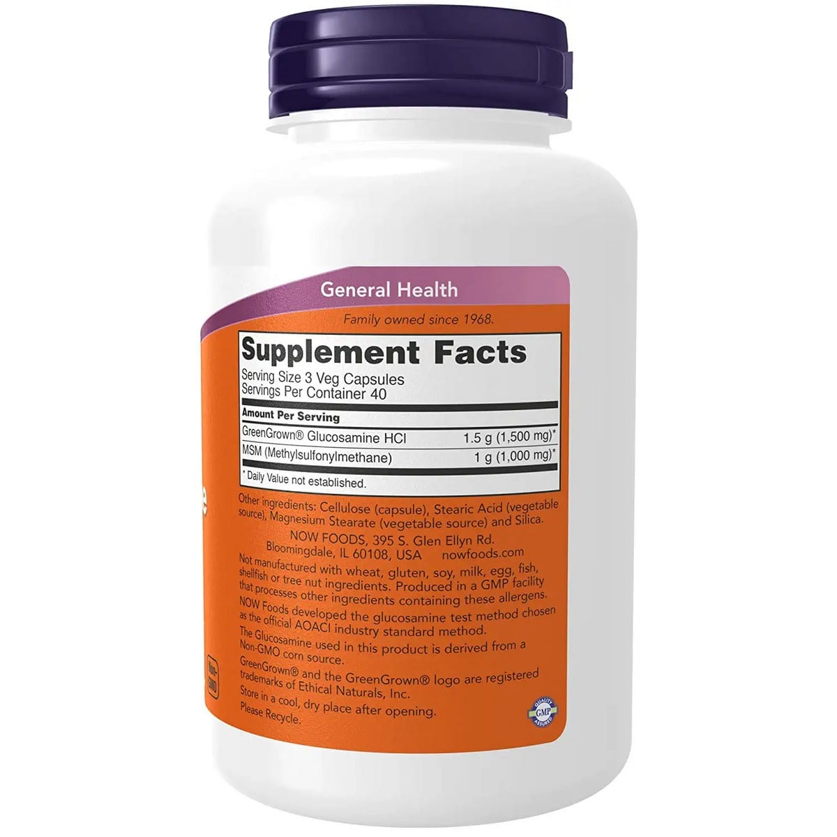 Now Foods Glucosamine And MSM (120 capsules)