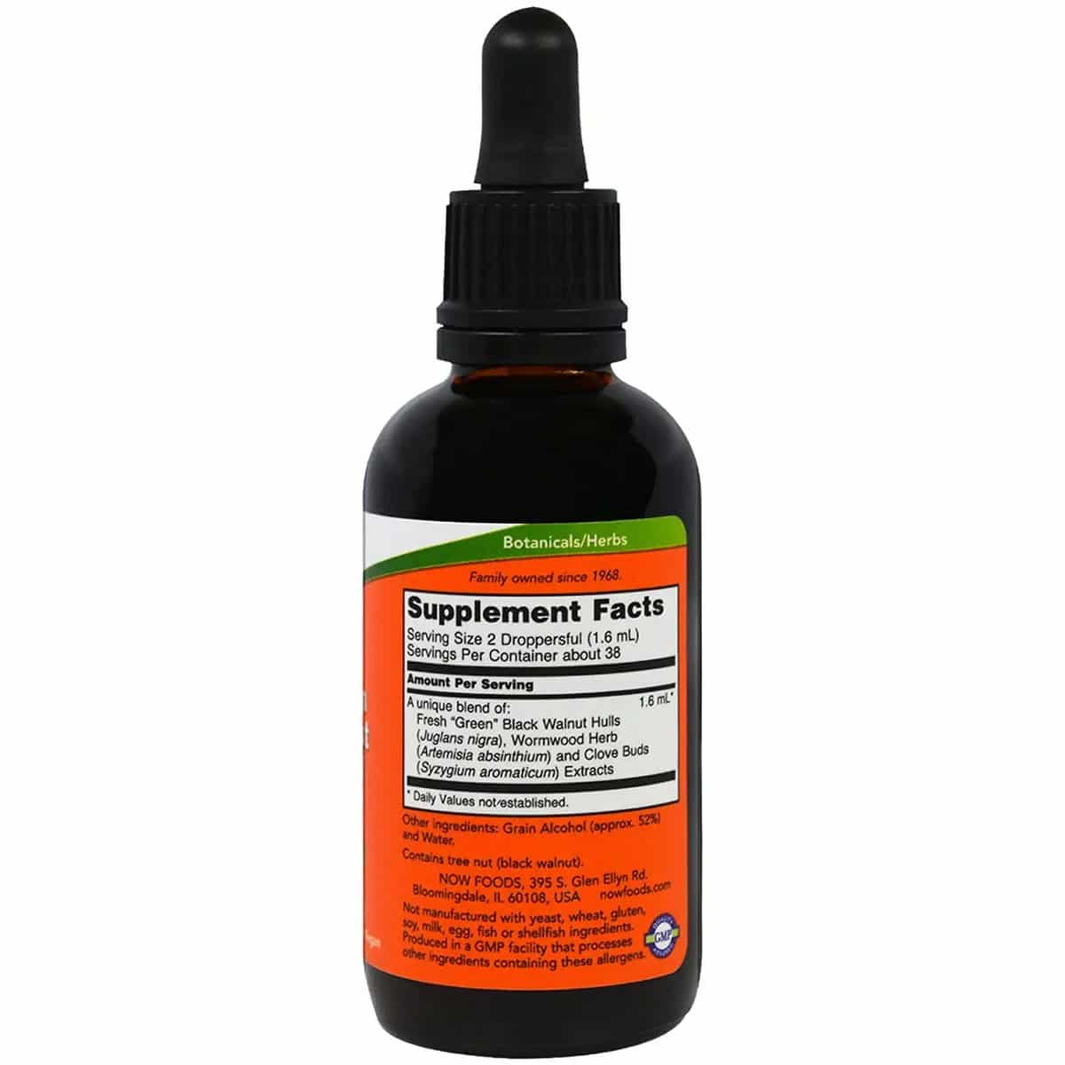 Now Foods Green Bla Walnut Wormwood Cmp 2 fl oz Pack of 2 (60 ml)