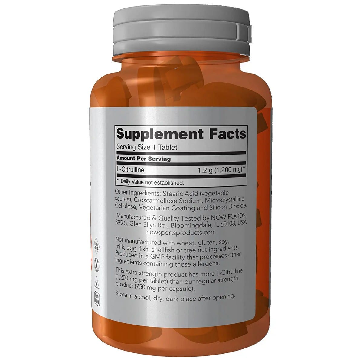 Now Foods L-Citrulline Tablets (120 capsules)