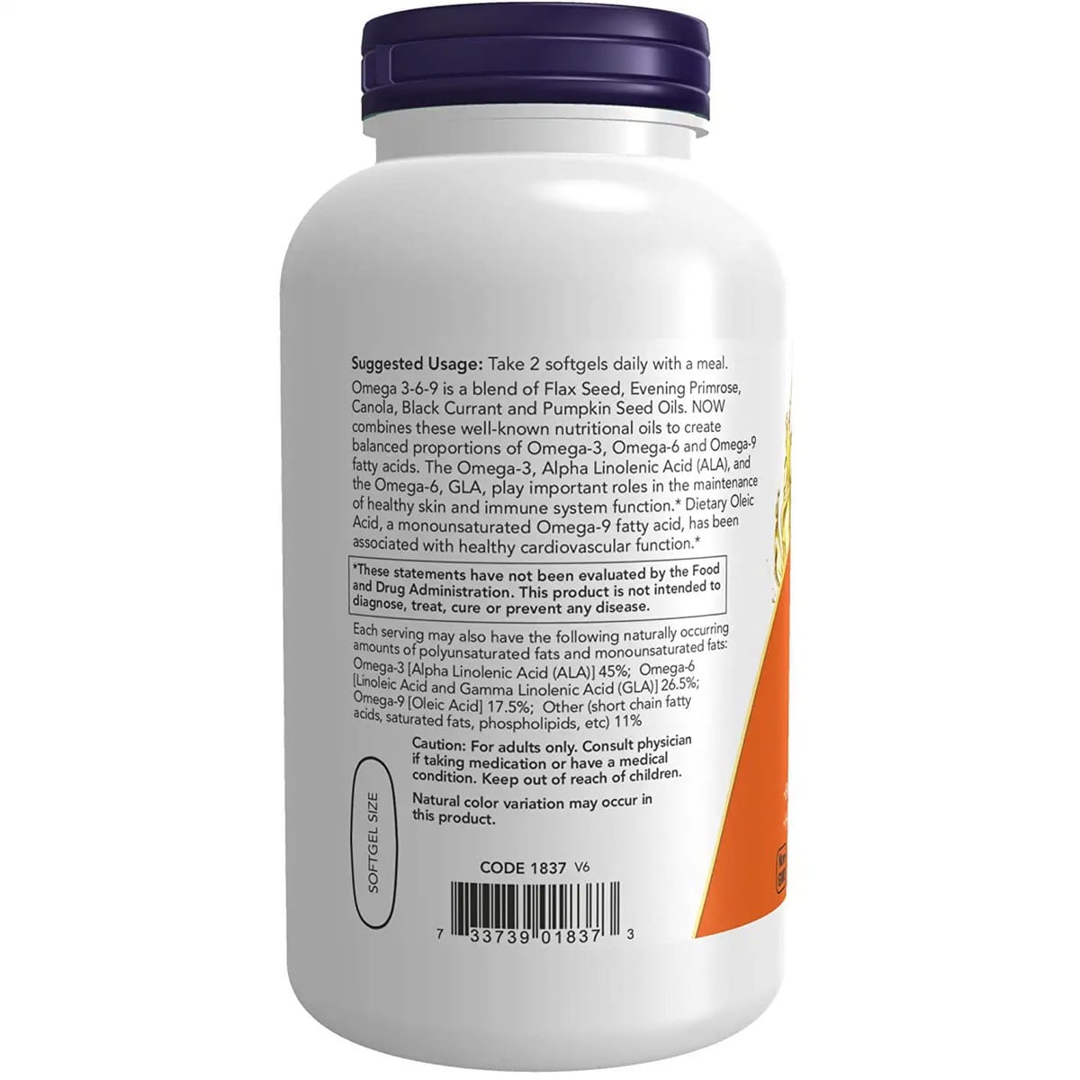 Now Foods Omega 3-6-9 1000mg (250 capsules)