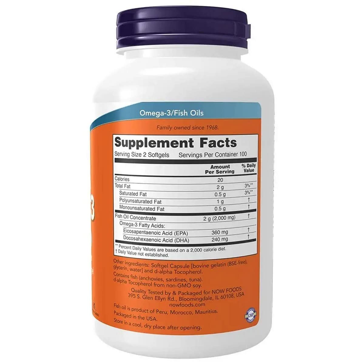 Now Foods, Omega-3, Cardiovascular Support (200 Capsule)