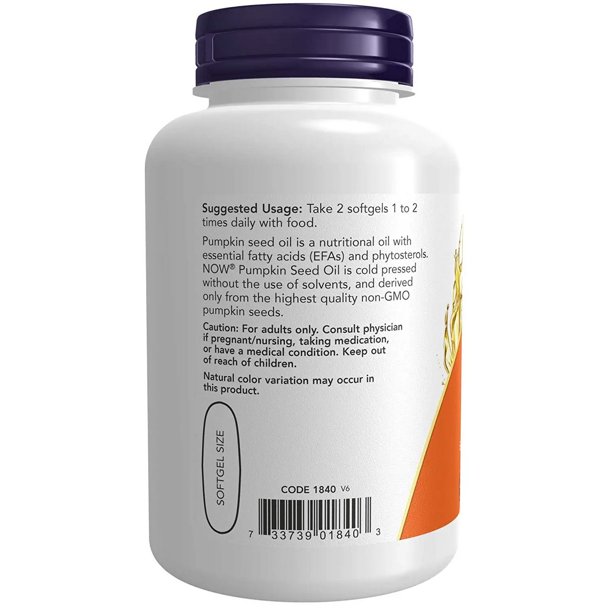 Now Foods Pumpkin Seed Oil Softgels 1000mg (100 capsules)