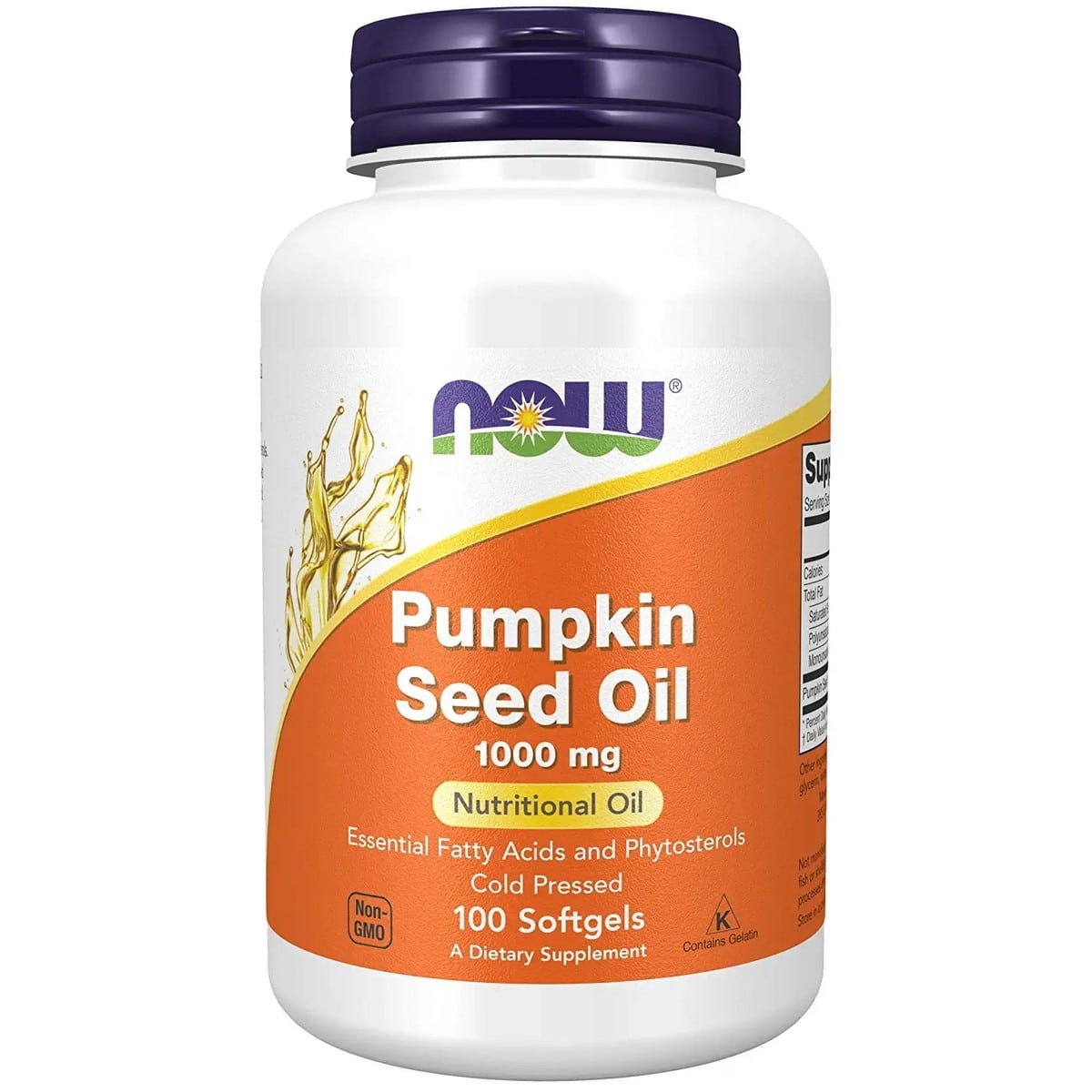 Now Foods Pumpkin Seed Oil Softgels 1000mg (100 capsules)