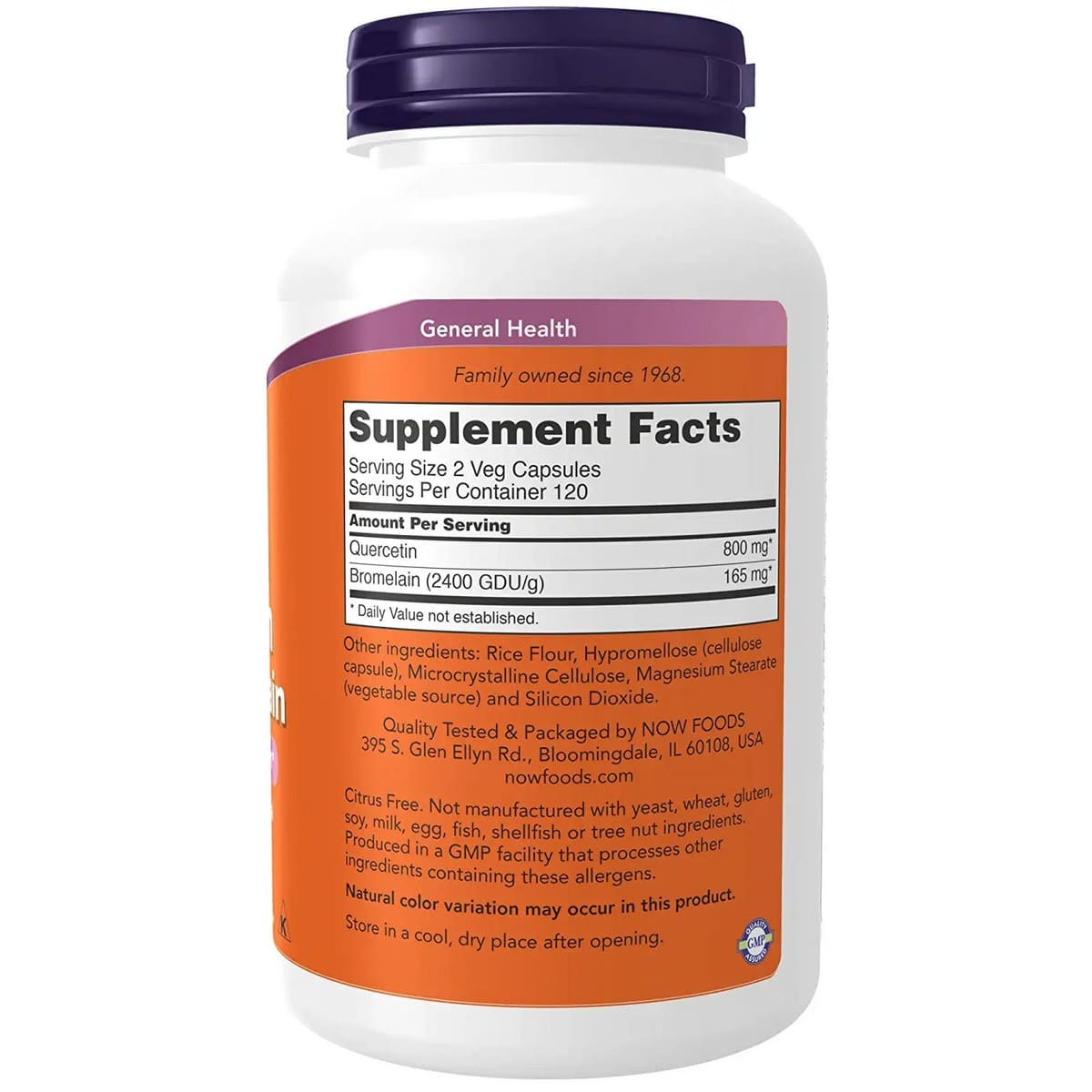 Now Foods Quercetin with Bromelain, Veg-Capsules, (240 capsules)