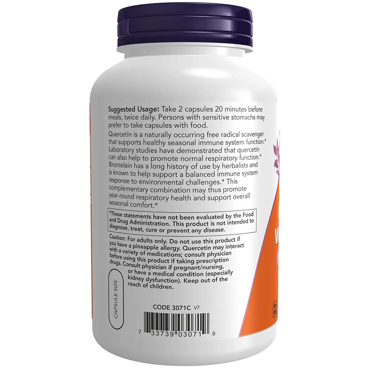 Now Foods Quercetin with Bromelain, Veg-Capsules, (240 capsules)